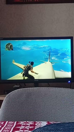 standing fliing air plane in JUST cause 2