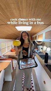 dinner time in the skoolie 🍝🚍 such a rad feeling to cook in the kitchen you built 🛠️🙌🏽💛#buslife #skoolie #skoolielife #skoolieconversion #busconversion #vanconversion #vanlife #rvlife #camperlife #campervan #tinyhouse #diyhome #diyproject #homeonwheels #homeiswhereyouparkit #ontheroad #lifeontheroad #nomad #travellife #travelvlog #vlog #cookwithme #dayinmylife | Bus Life 4 Me