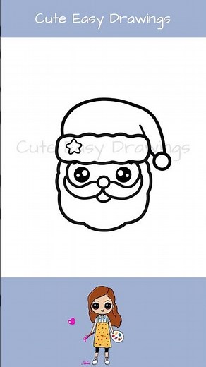 How to Draw a Cute Santa Easy