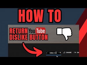 How to Return YouTube Dislike Count (Working 2025)