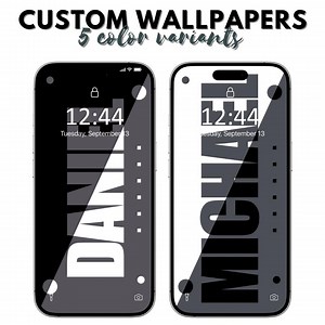 5 Custom Phone Wallpapers | Minimal | High Resolution | Soft Colors Background Name | Iphone, Samsung, Ios and Android Compatible - Etsy