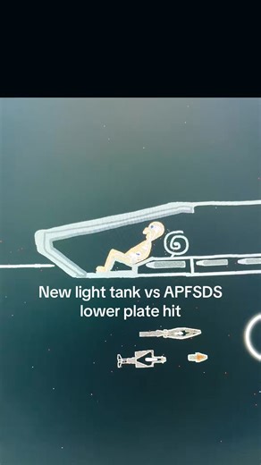 New light tank vs APFSDS tank ammo round lower plate hit #tank #apfsds #spacesimulatortoolk #sandbox | My Tv17