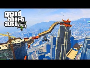 GTA 5 PC Mods - HUGE BMX STUNT RAMP MOD! GTA 5 Mega Ramp Stunts Map Mod (Funny Moments)