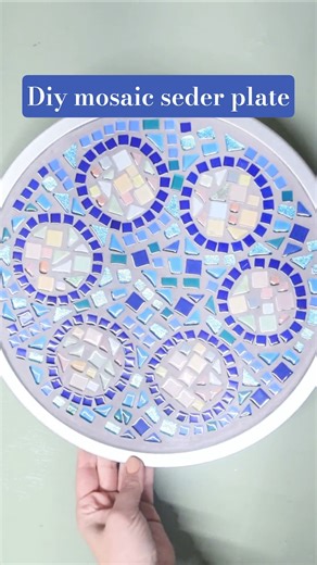 DIY Mosaic Seder Plate