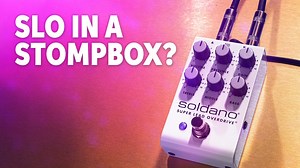 Nail anything from early-‘90s Van Halen to modern high gain with the iconic sound of the Soldano Custom Amplification SLO-100 in a streamlined stompbox 😱 https://bit.ly/3UxOuvA | Sweetwater
