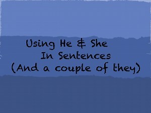 Using He And She In Sentences