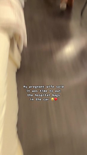 She almost forgot the most important part! 😂 backstory ::: While I was sitting on the couch, Kay whipped by rolling my hospital bag towards the door. I didn’t think much of it, but then she came by again with more bags, so I got up to ask her what she was doing. She said that she wanted to put the hospital bags into the car so that no matter where we are, we are ready to go to the hospital! She said that even if we were just going to get a snack, we should have everything packed and ready to go