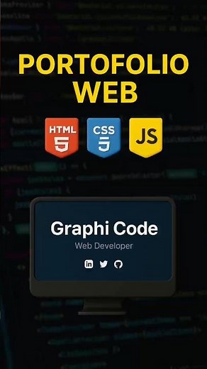 Bikin Portofolio Web Keren Pakai HTML, CSS, dan JavaScript!⚡ #programming