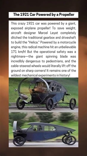 The 1921 Car Powered by a Propeller