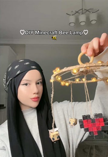 DIY Minecraft Bee and Heart Lamp Project Ideas