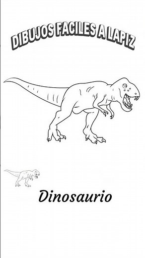 Cómo Dibujar un Dinosaurio Paso a Paso (Fácil) 🦖