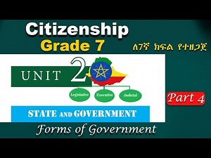 Grade 7 citizenship unit 2 part 4 | state and government | Forms of government
