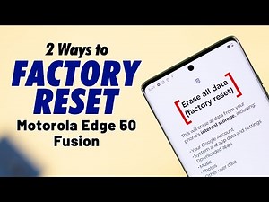 Moto Edge: How to Factory Reset on Motorola!