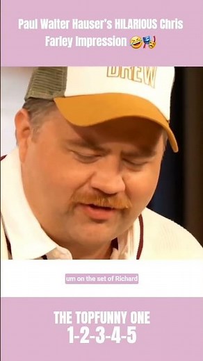 Paul Walter Hauser’s HILARIOUS Chris Farley Impression 🤣🎭 #shorts #viral #funny #comedy #celebrity