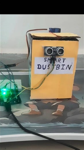 “Don’t Touch the Dustbin 😲 | Smart Dustbin using Arduino #shorts”