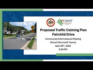Fairchild Drive Proposed Traffic Calming Plan