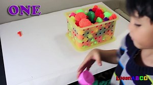 learn numbers 1-10 surprise eggs , fridge number magnets and colorful pompoms-7Kzz8Yq6CMA