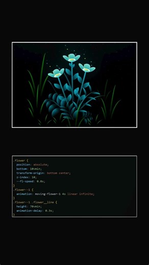 Create Vibrant Flower Animation using HTML, CSS and JavaScript