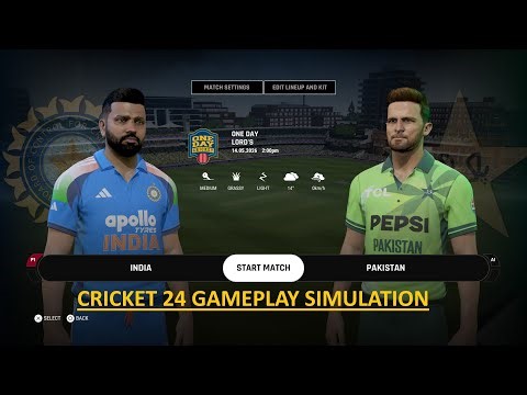 INDIA VS PAKISTAN ODI SERIES 1ST ODI CRICKET 24 GAMEPLAY #SHORTSVIRAL