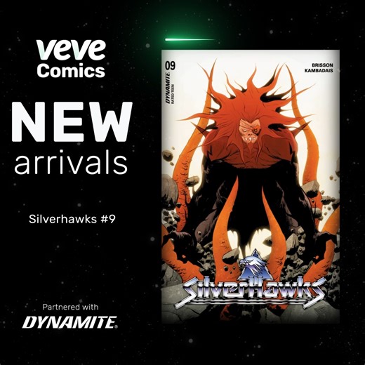 NEW THIS WEEK - FEATURED DYNAMITE COMICS! 🧨 Dynamite Comics releases this week feature Silverhawks #9, Space Ghost #4, ThunderCats: Lost #7, Barbarella #10 - and more! Collect and read these new release digital comics on our platform available NOW at https://bit.ly/45eLwEl | VeVe Digital Collectibles