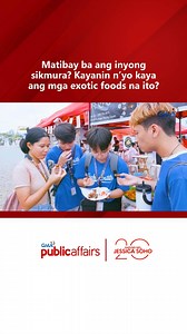 19K views · 73 reactions | Food stall sa Malolos, Bulacan, dinarayo dahil sa kanilang exotic na mga pagkain tulad ng piniritong palakang bukid, uod na ginawang chicharon, fried cricket at… breaded eel! Sa kabundukan naman ng Malinao, Aklan, may isang klase ng suso, na masarap daw gawing ginataan– mga wild snails o damil! Panoorin ang video. #KMJS | GMA Public Affairs | Facebook