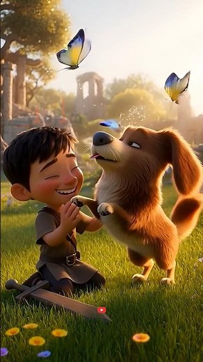 A Boy & His Dog 🐶💛 The Purest Friendship Ever! #BoyAndDog #DogLovers #BestFriends #WholesomeContent