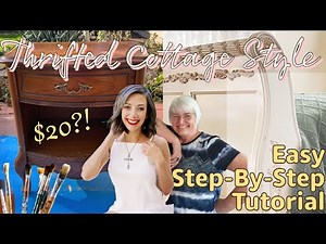 Easy Thrifted Furniture Makeover - Paint Tutorial for Cottage Style Decorating or Fancy Farmhouse