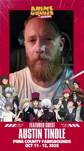 A special message from Austin Tindle! 🎬 Austin Tindle is a prolific voice actor known for his incredible versatility and charismatic performances across anime and gaming. He brings a unique energy to every role, making him a fan-favorite in the industry. You’ve heard his voice as: 👁️ Ken Kaneki – Tokyo Ghoul 🎓 Karma Akabane – Assassination Classroom 😈 Accelerator – A Certain Magical Index 🦹 Monoma – My Hero Academia 🎭 Phantom Thief – My Hero Academia 🍡 Marco Bodt – Attack on Titan 🗡️ Avi