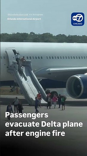Video shows engine fire on Delta plane at Orlando airport tarmac