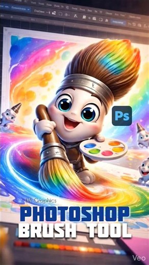 Photoshop Brush Tool Explained 😂🎨 | Every Designer’s Favorite Tool #Shorts