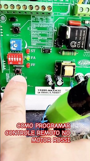 How to program the remote control on a Rossi motor