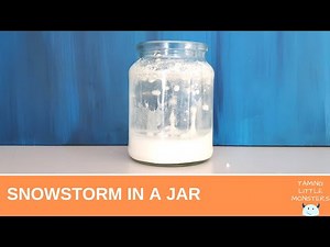 Snowstorm in a Jar Experiment for Kids