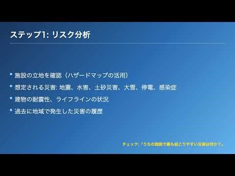 【AI制作・無料】介護施設のBCP研修動画