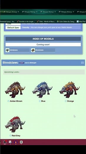 New Hunter Pet Family Coming in Midnight