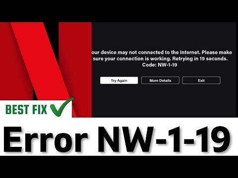 Netflix Error Code NW-1-19 "Network Connection Error"| FIXED | 2022 💯