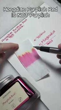 Proof That Hongdian Purplish Red Is Not Purplish #fountainpenink #ink #chromatography #fountainpen