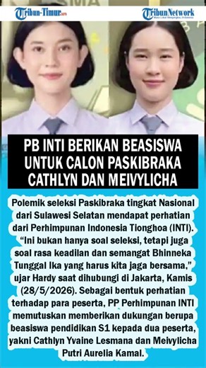Polemik Paskibraka Sulsel: Perhimpunan INTI Beri Beasiswa S1 Cathlyn & Meivylicha!