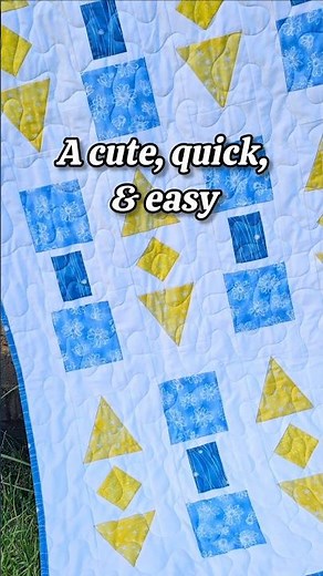 A cute, quick, and easy baby quilt to help use up scraps. Just add a background fabric and go!