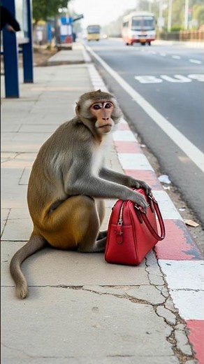Honest Monkey Saves Woman’s Lost Bag from Thieves | Hidden Hero Moment 🐒❤️