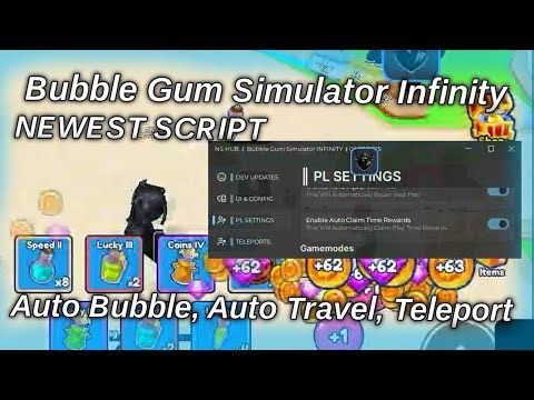 Roblox Bubble Gum Simulator INFINITY Script ⭕ (Auto Bubble, Auto Sell, Collect Coins, Teleport)