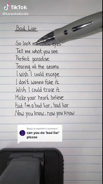 Singing 'Bad Liar' by Imagine Dragons | Karaoke Birdie