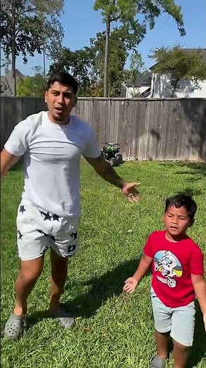 Mom catches dad teaching son football drills then this happens #shorts