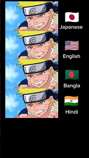 Naruto saying Sasuke in different languages 🥶 #naruto #anime #voice #viralshort