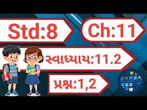 std 8 maths chapter 11 swadhyay 11.2 dakhlo 1,2 | dhoran 8 ganit chapter 11 swadhyay 11.2