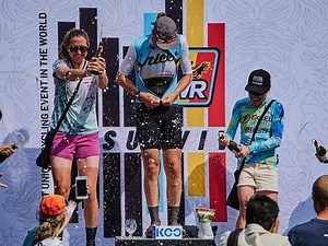 Trans cyclist wins women’s race nearly five minutes ahead of runner-up
