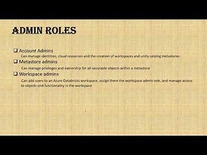 Azure Databricks Unity Catalog Part 2 - Identity management and admin roles