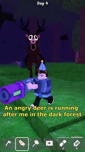 an angry deer is running after me in the dark forest 3