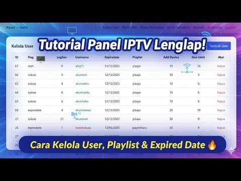 Tutorial Simple Panel IPTV URL Part II
