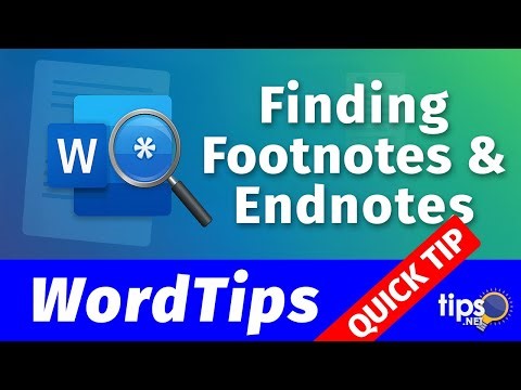 Searching for Footnote and Endnote Marks
