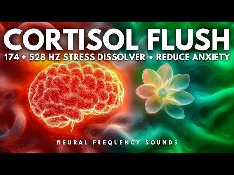174 Hz + 528 Hz 🌿 Cortisol Flush • Activate Parasympathetic Calm & End Overthinking Now